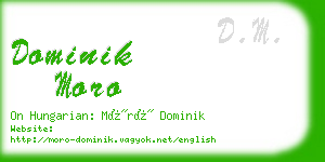 dominik moro business card